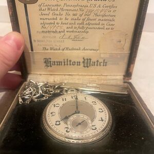 Certified 1924 Hamilton Co Pocket Watch Solid 14k Yellow Gold 62.2 gSize 12s